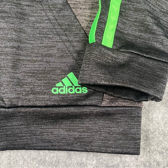 Toddler Boys Adidas Jacket, Gray with Green, 3T - Picture 3 of 6